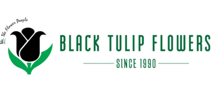 Black Tulip Flower Original Logo